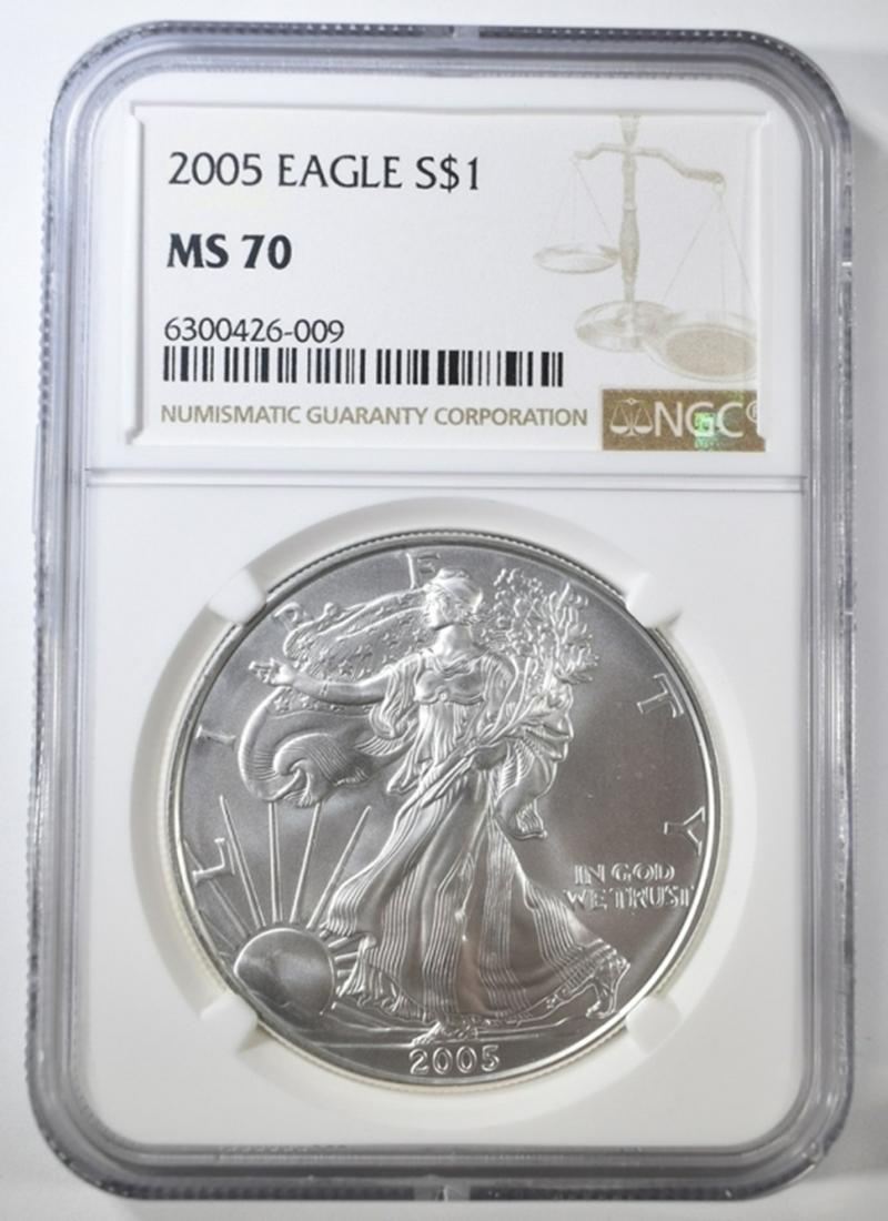2005 AMERICAN SILVER EAGLE NGC MS-70 (1 of 4)