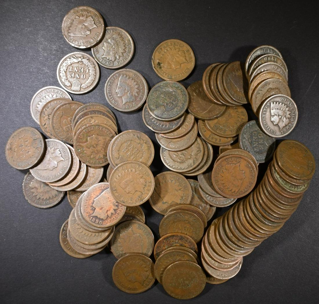 99 MIXED DATE INDIAN HEAD CENTS (1 of 2)