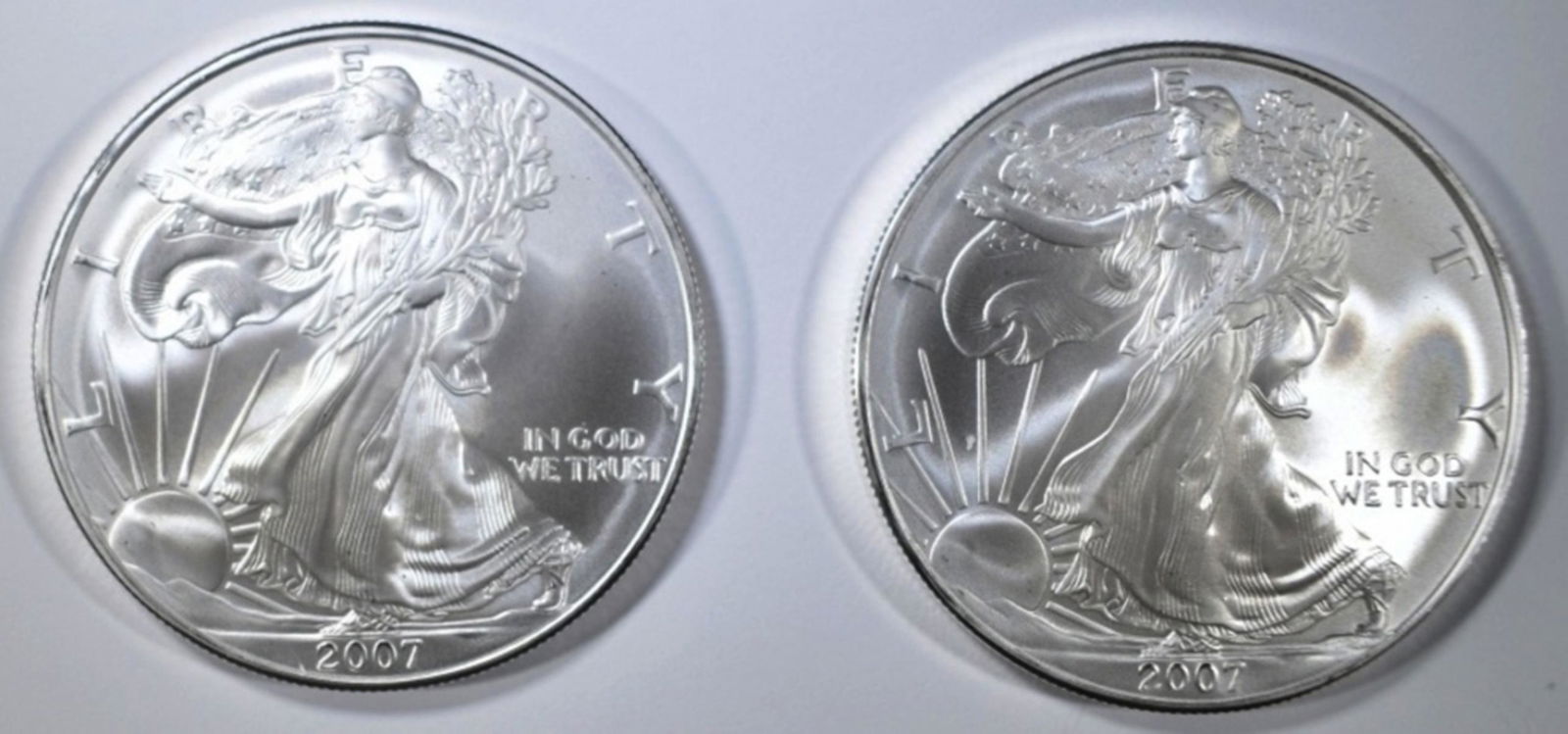 (2) 2007 UNC AMERICAN SILVER EAGLES (1 of 2)