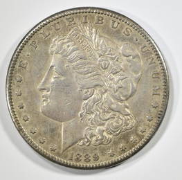 1889-CC MORGAN DOLLAR CH AU