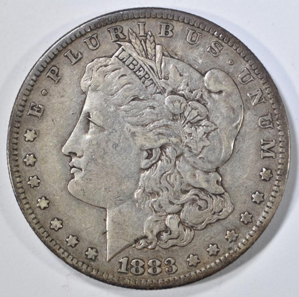 1883-S MORGAN DOLLAR XF: LEADERS IN ON-LINE AUCTIONS ESTIMATE $100 - $120.
