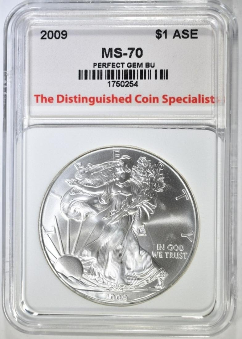 2009 AMERICAN SILVER EAGLE, TDCS PERFECT GEM BU (1 of 4)