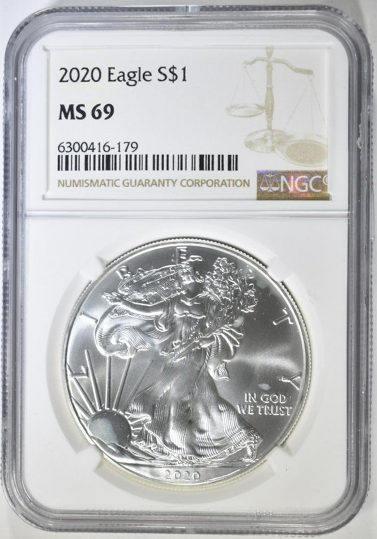 2020 AMERICAN SILVER EAGLE NGC MS-69 (1 of 4)