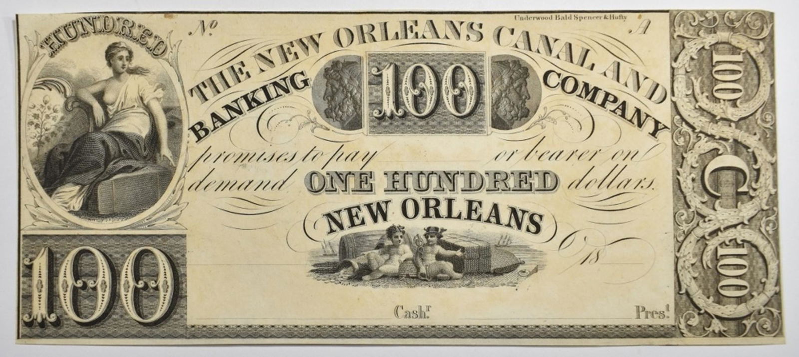 18__ $100 NEW ORLEANS CANAL & BANKING CO. (1 of 2)
