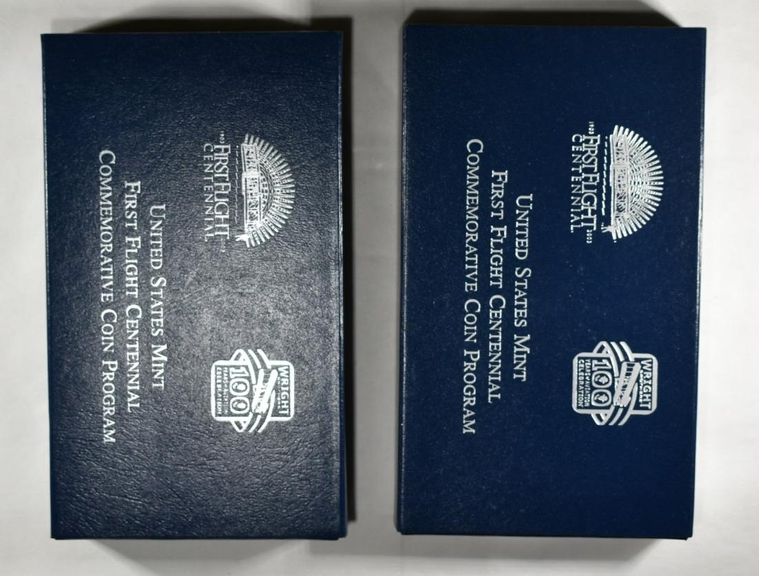 2 2003 FIRST FLIGHT COMMEM PROOF SILVER $1 (1 of 3)