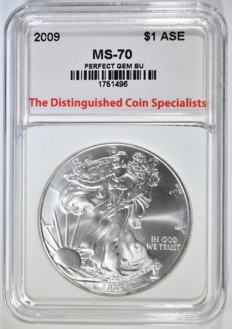 2009 AMERICAN SILVER EAGLE, TDCS PERFECT GEM BU (1 of 4)