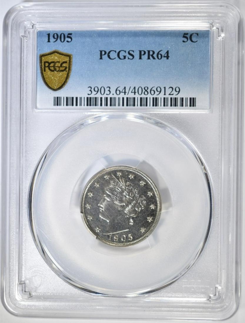 1905 LIBERTY NICKEL  PCGS PR-64  LOOKS CAMEO (1 of 4)