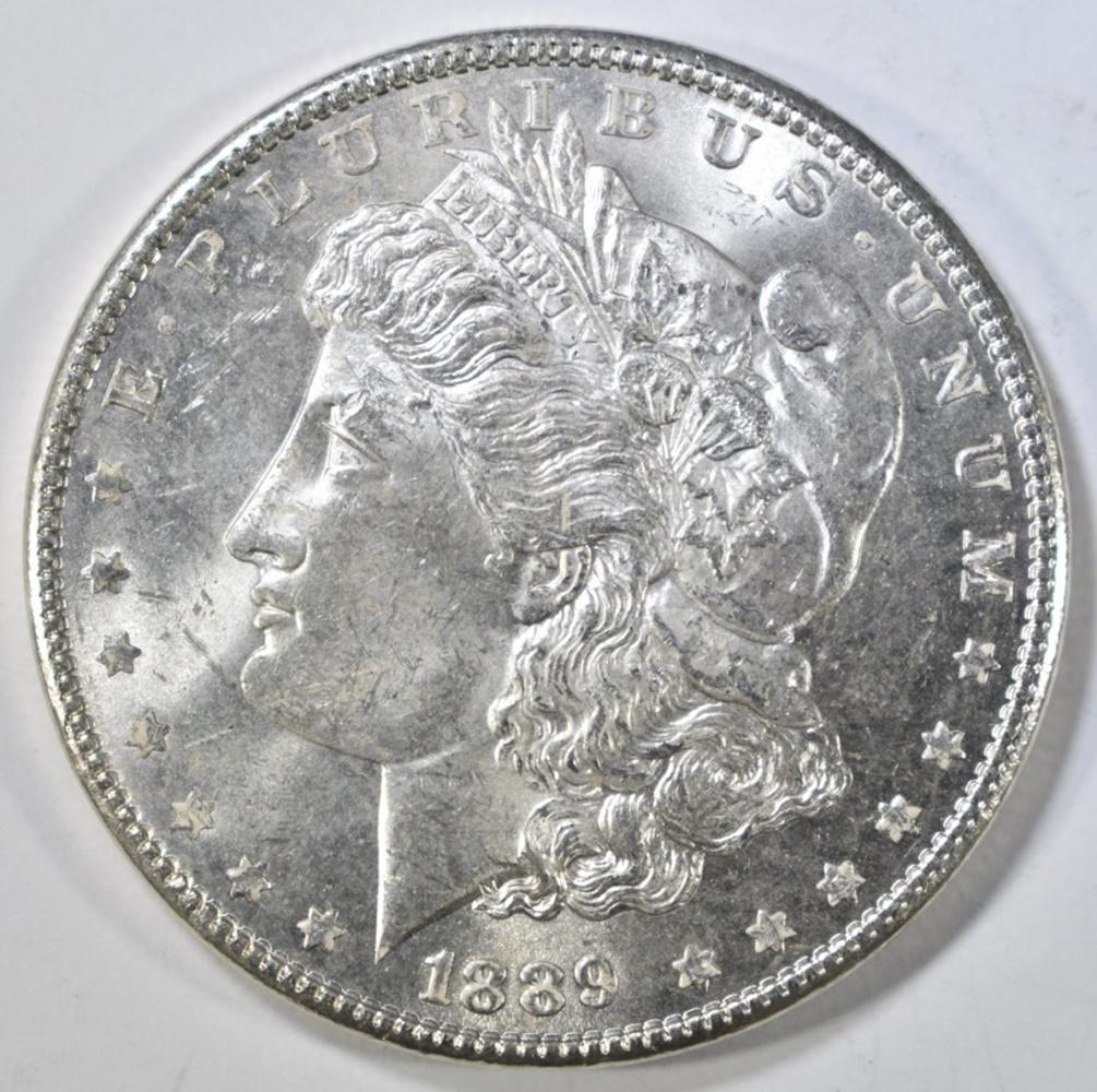 1889 MORGAN DOLLAR  GEM BU (1 of 2)