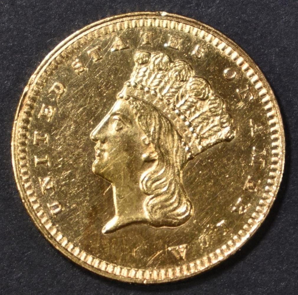 1862 TYPE 3 GOLD DOLLAR  CH BU  PROOF LIKE (1 of 2)