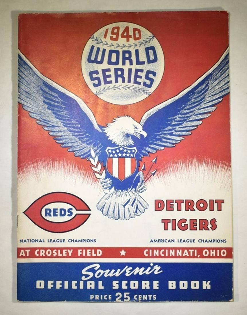 1940 WORLD SERIES PROGRAM REDS VS TIGERS (1 of 3)