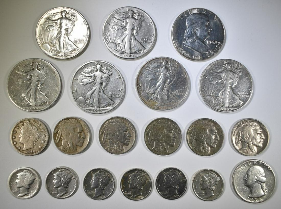 LOT OF 20 MIXED COINS: (1 of 2)