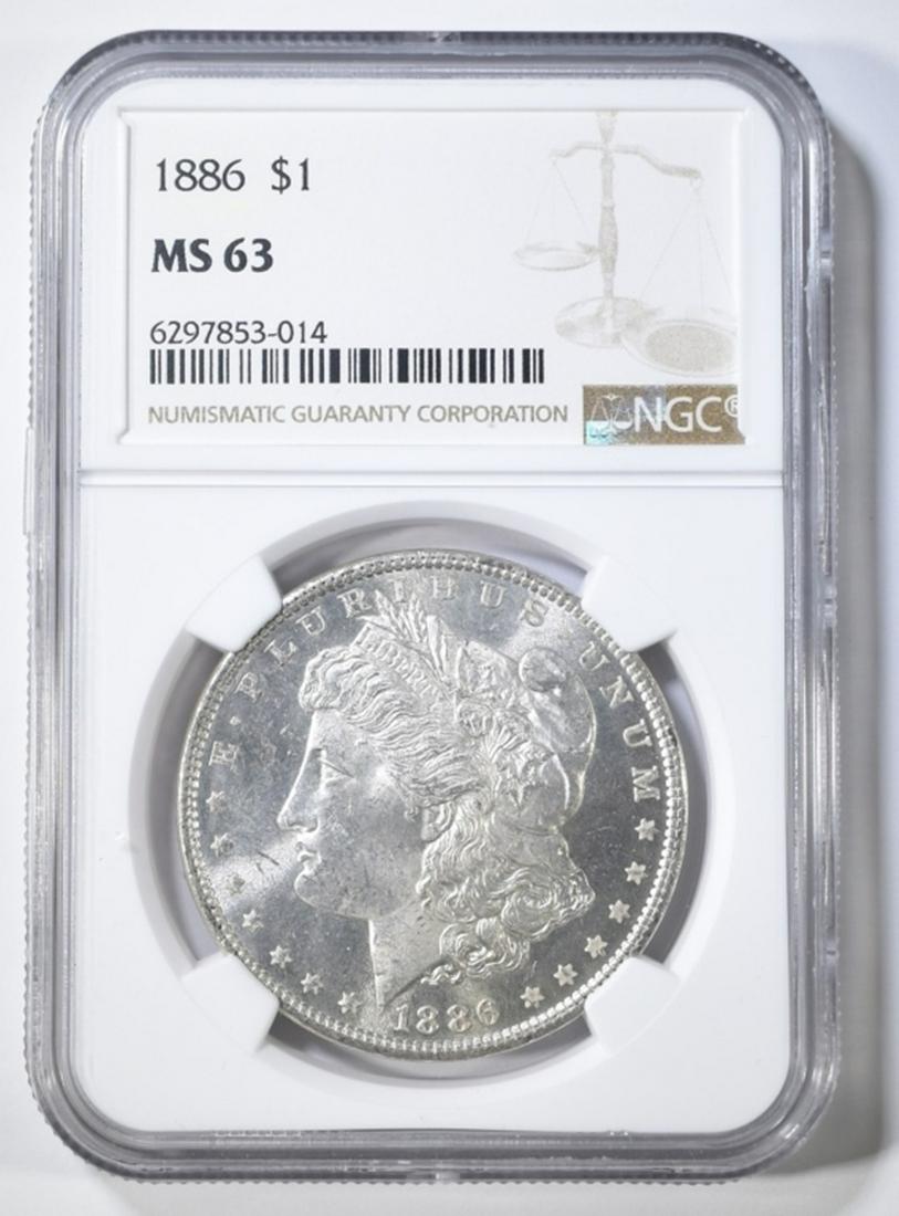 1886 MORGAN DOLLAR  NGC MS-63 (1 of 4)