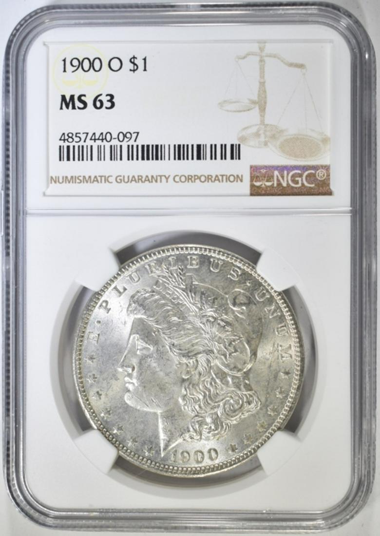 1900-O MORGAN DOLLAR NGC MS-63: CHECK OUT OUR UPCOMING AUCTIONS ESTIMATE $100 - $130.