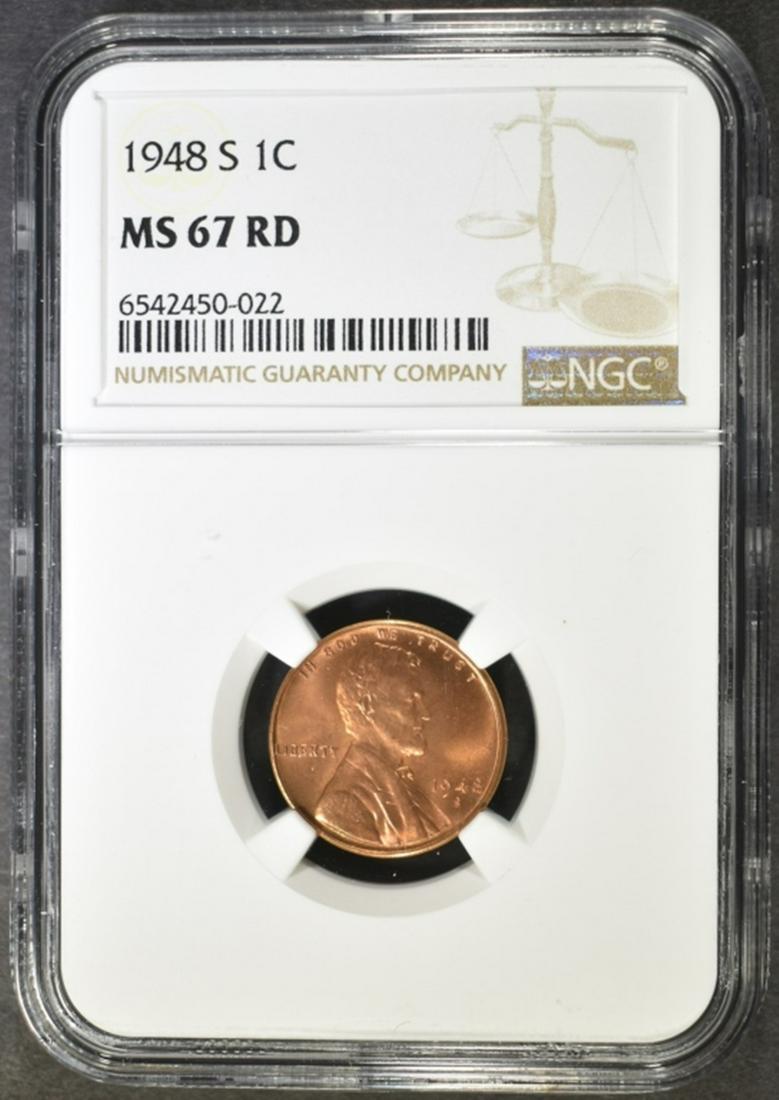 1948-S LINCOLN CENT NGC MS-67 RD (1 of 4)