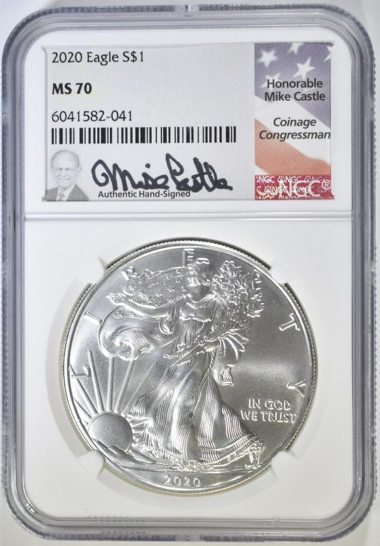 2020 AMERICAN SILVER EAGLE NGC MS 70 (1 of 4)