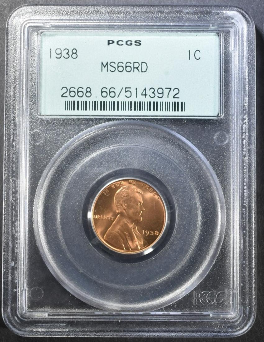 1938 LINCOLN CENT  PCGS MS-66 RD (1 of 4)