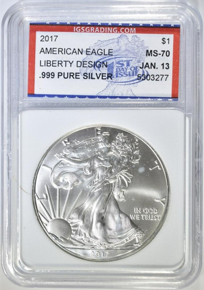 2017 AMERICAN SILVER EAGLE IGS PERFECT GEM (1 of 4)