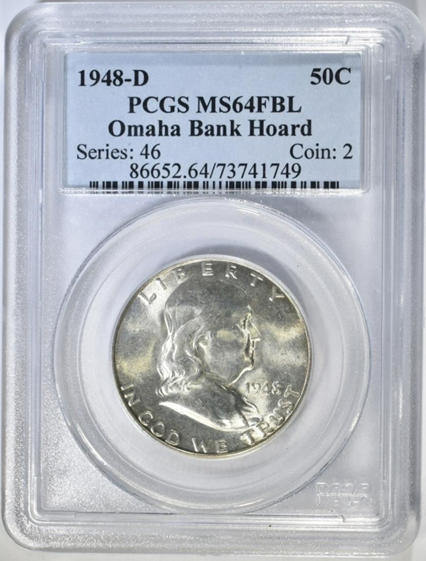 1948-D FRANKLIN HALF, PCGS MS-64 FBL (1 of 4)