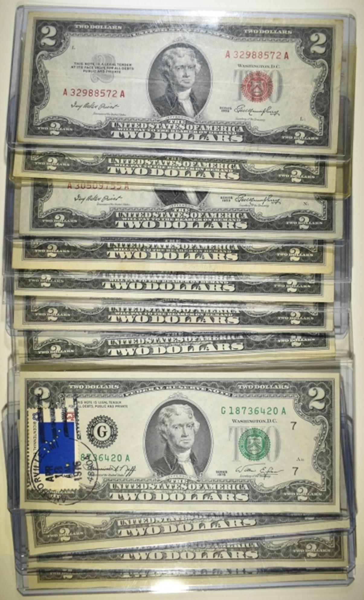 11 MIXED DATE $2 NOTES: (1 of 3)