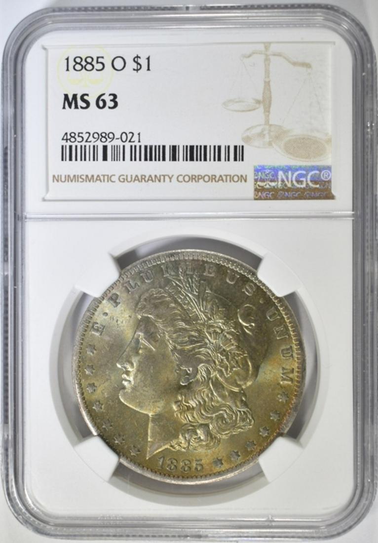 1885 O MORGAN DOLLAR NGC MS 63 (1 of 4)