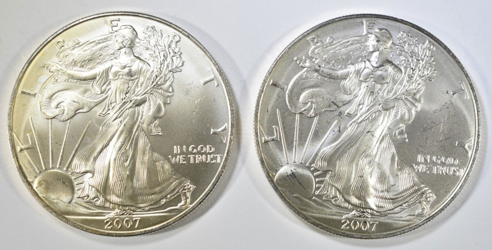 (2) 2007 UNC AMERICAN SILVER EAGLES (1 of 2)