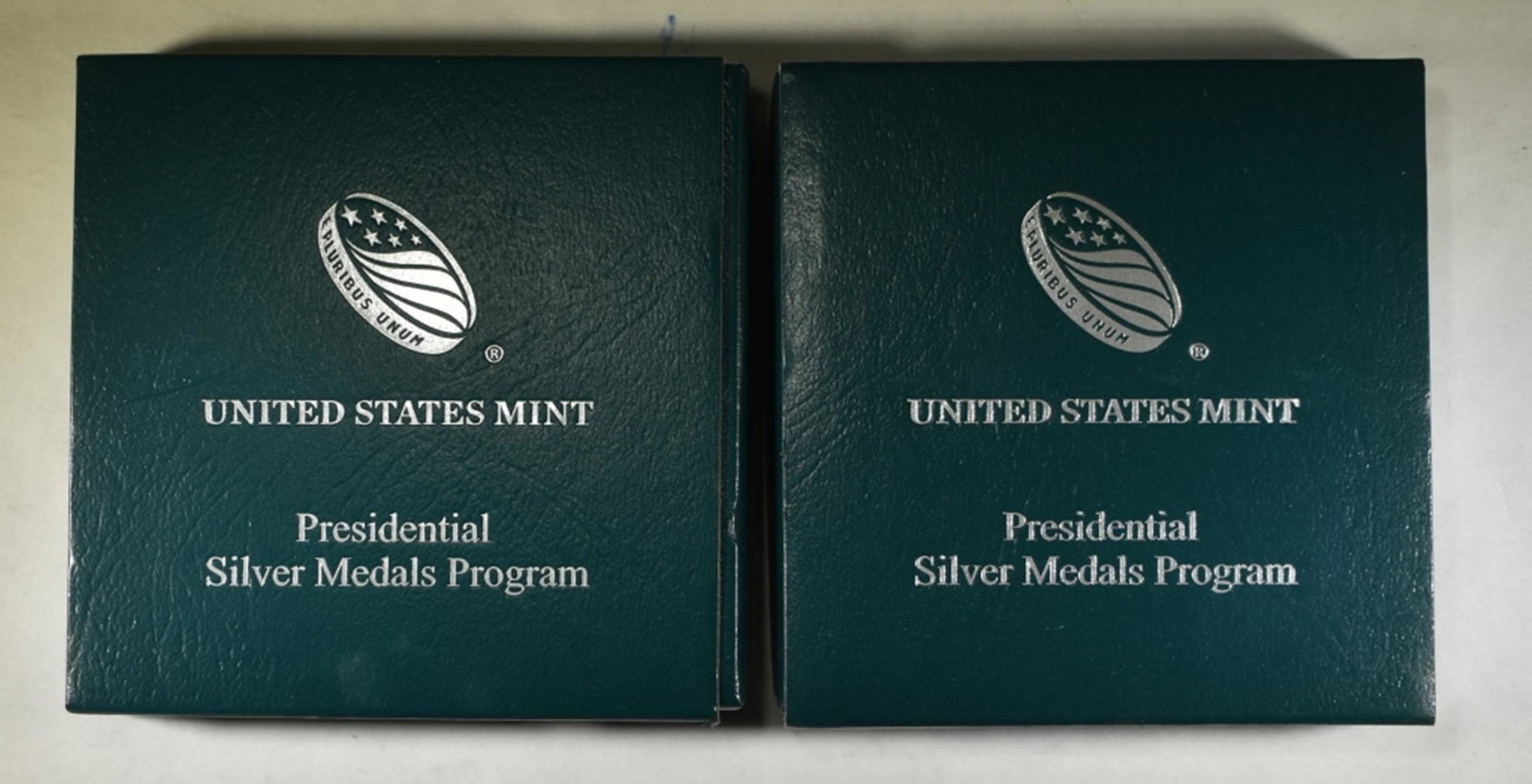 (2) PRESIDENTIAL SILVER MEDALS:: JEFFERSON & TYLER - OGP W/COA. ESTIMATE $100 - $125.
