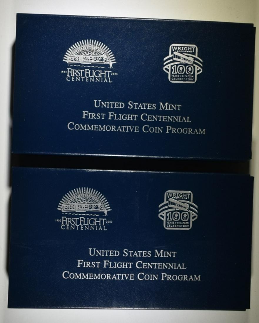 2 2003 FIRST FLIGHT COMMEM PROOF SILVER $1 (1 of 4)