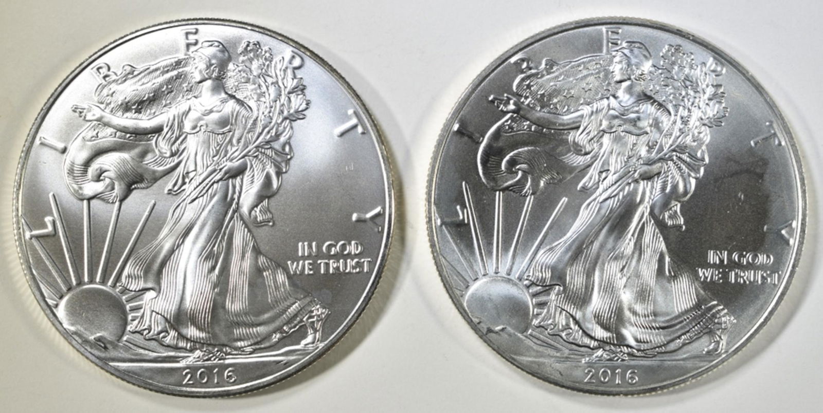 (2) 2016 UNC AMERICAN SILVER EAGLES (1 of 2)