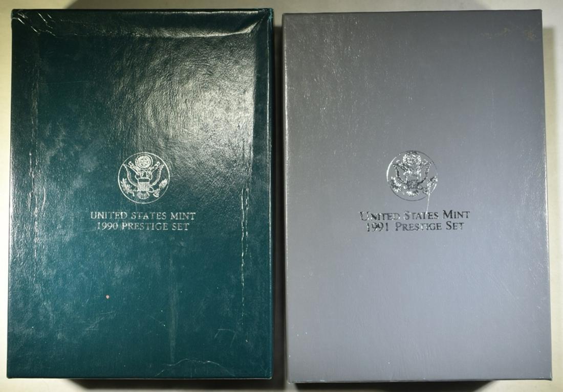 1990 & 91 U.S. PRESTIGE PROOF SETS (1 of 2)