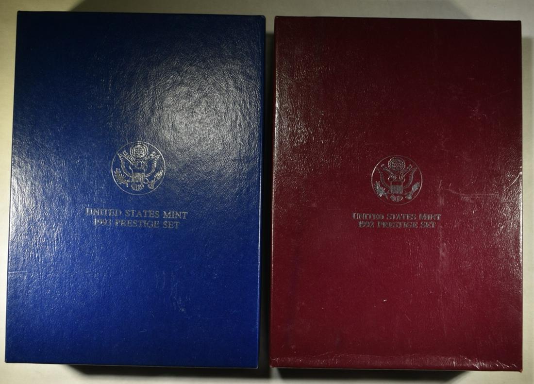 1992 & 93 U.S. PRESTIGE PROOF SETS (1 of 2)