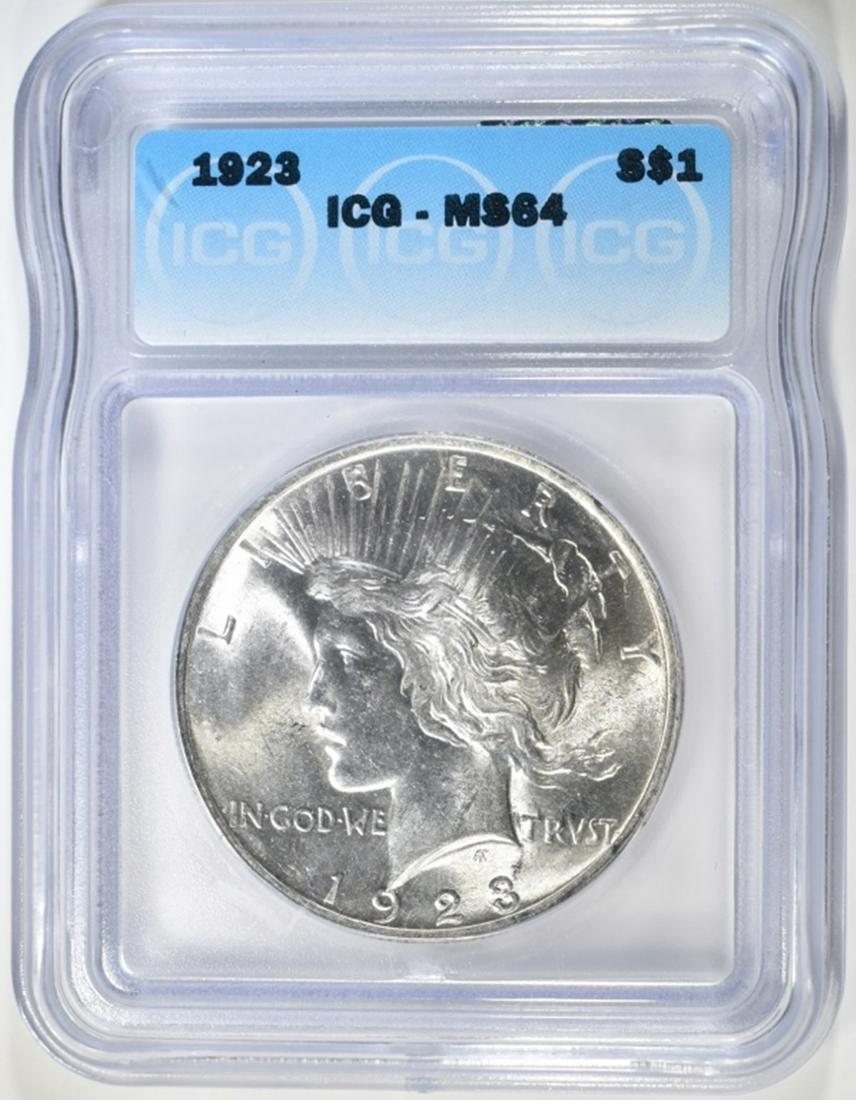 1923 PEACE DOLLAR ICG MS-64 (1 of 4)