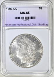 1893-CC MORGAN DOLLAR APCG GEM BU