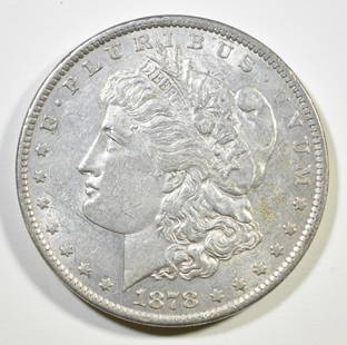 1878 7TF REV 79 MORGAN DOLLAR AU: BID WITH SILVER CITY AUCTIONS ESTIMATE $130 - $150.