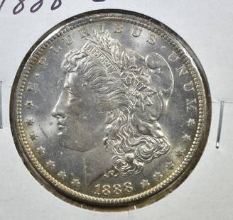 1888-O MORGAN DOLLAR CH BU: BID WITH SILVER CITY AUCTIONS ESTIMATE $100 - $120.