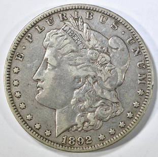 1892-O MORGAN DOLLAR XF: LEADERS IN ON-LINE AUCTIONS ESTIMATE $100 - $130.