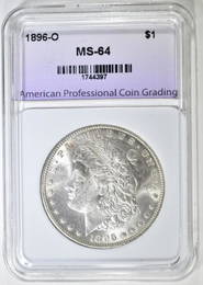 1896-O MORGAN DOLLAR APCG CH/GEM BU