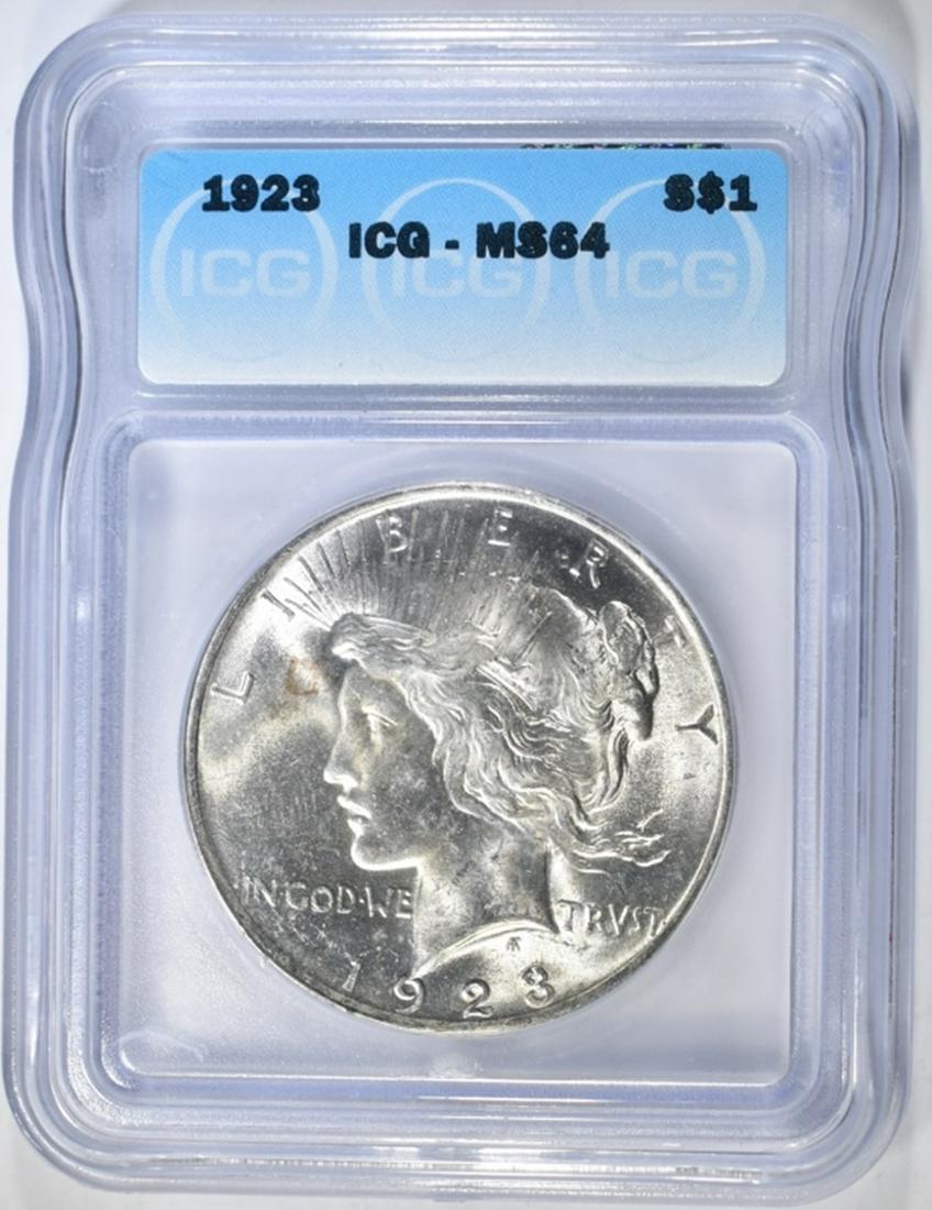 1923 PEACE DOLLAR ICG MS-64 (1 of 4)
