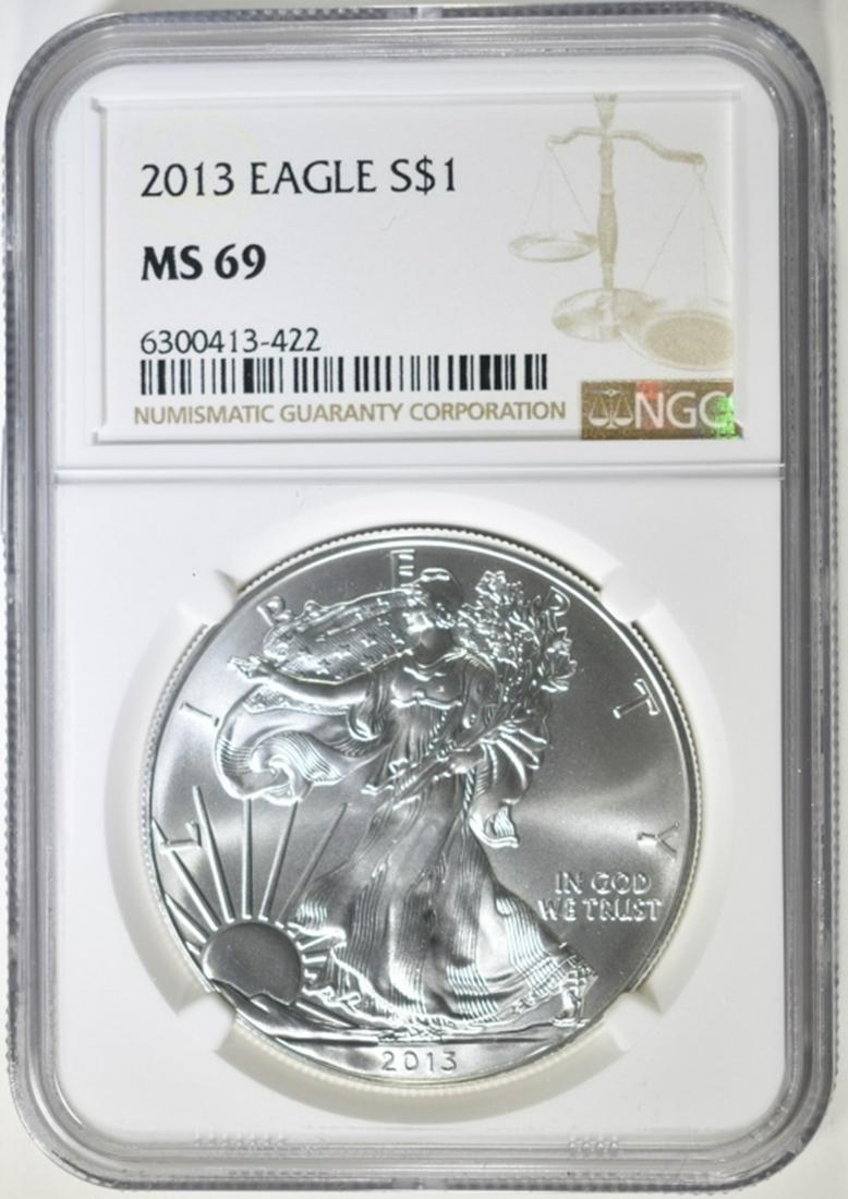 2013 AMERICAN SILVER EAGLE NGC MS-69 (1 of 4)