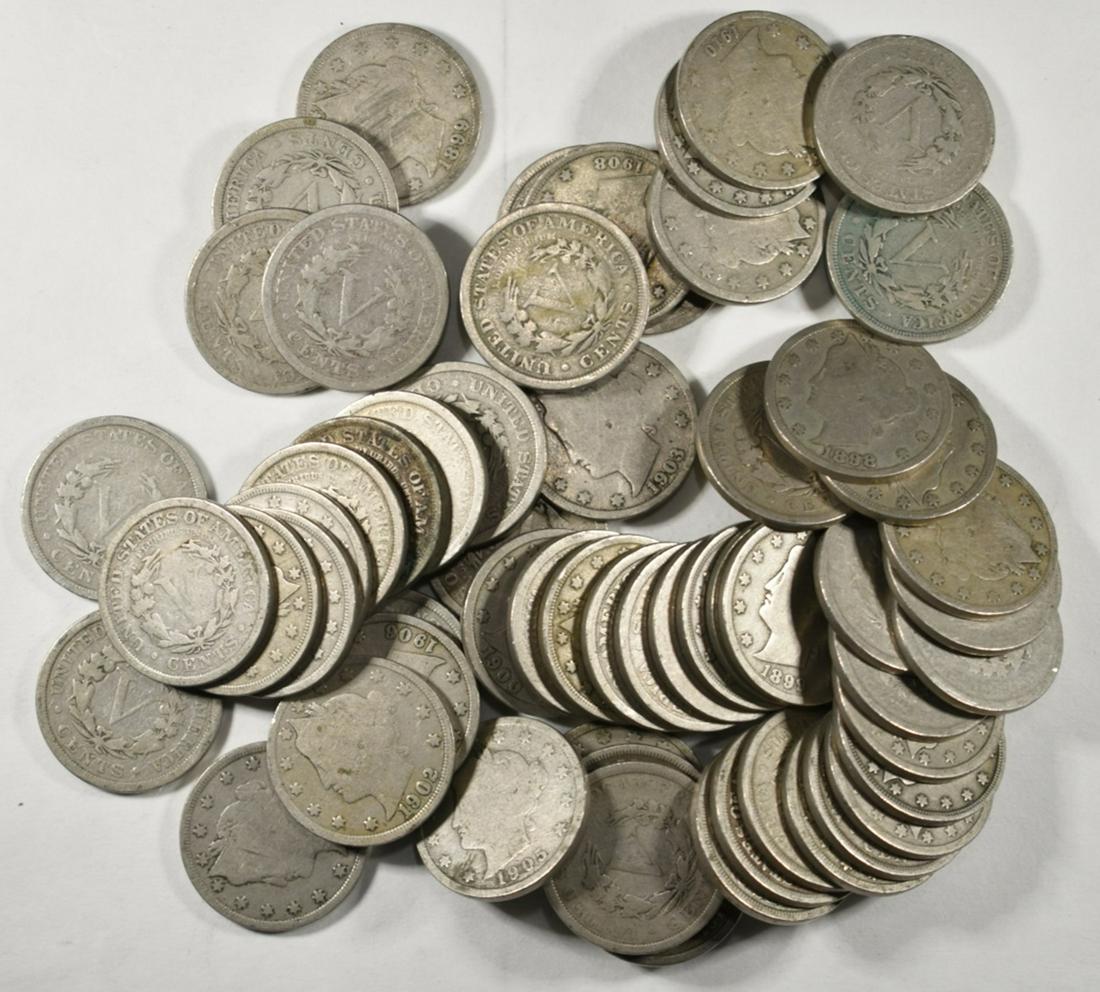 60-CIRC LIBERTY "V" NICKELS (1 of 2)