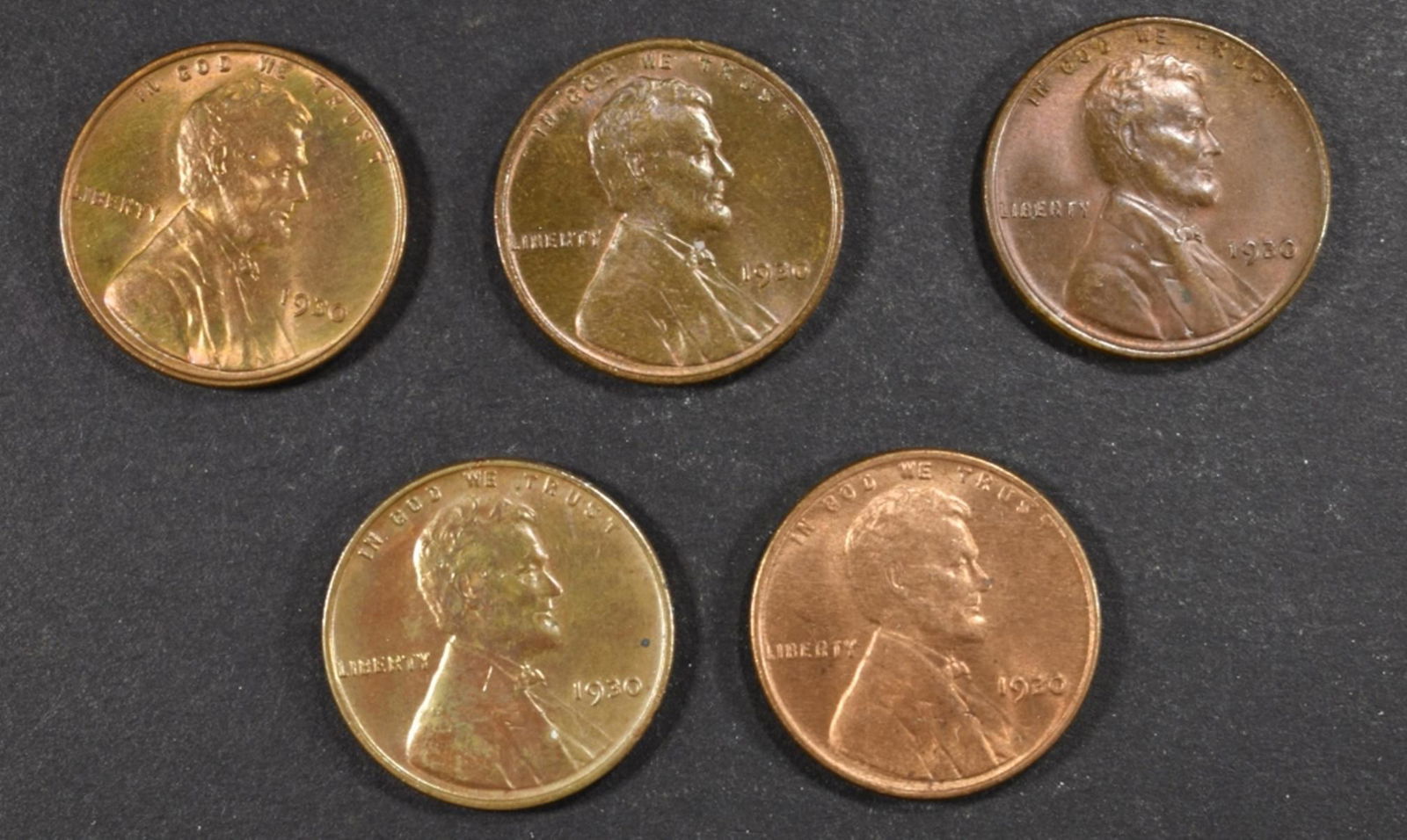 (5) 1930 LINCOLN CENTS  CH/GEM BU (1 of 2)