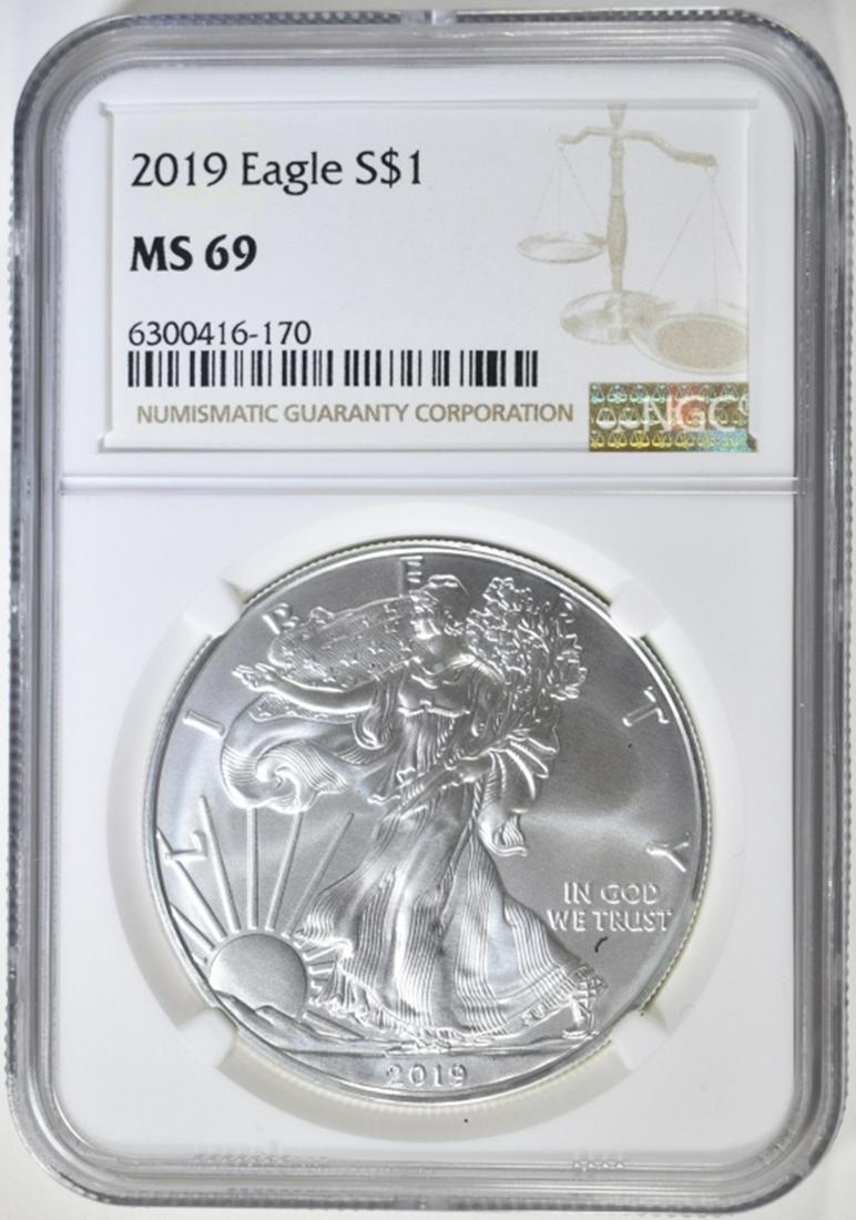 2019 AMERICAN SILVER EAGLE, NGC MS-69 (1 of 4)