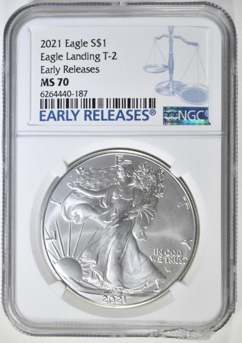 2021 T2 SILVER EAGLE NGC MS 70 ER (1 of 4)