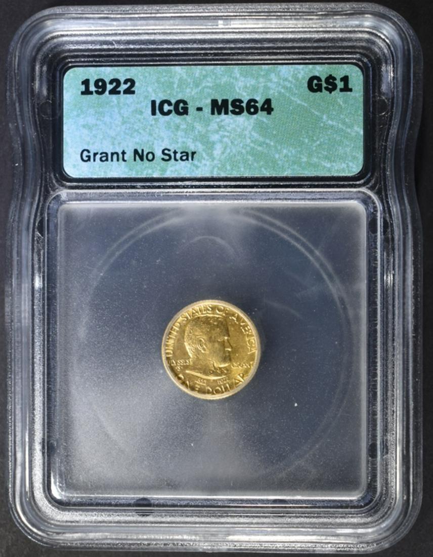 1922 GRANT NO STAR GOLD $1 ICG MS 64 (1 of 4)