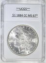 1884-CC MORGAN DOLLAR  UCGS SUPERB GEM