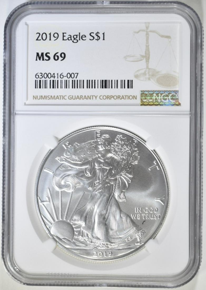2019 AMERICAN SILVER EAGLE, NGC MS-69 (1 of 4)