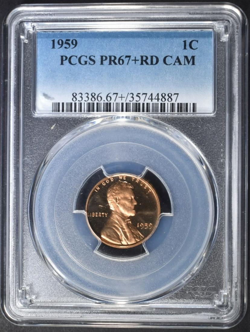 1959 LINCOLN  PENNY PCGS PR67 + RD CAM (1 of 4)