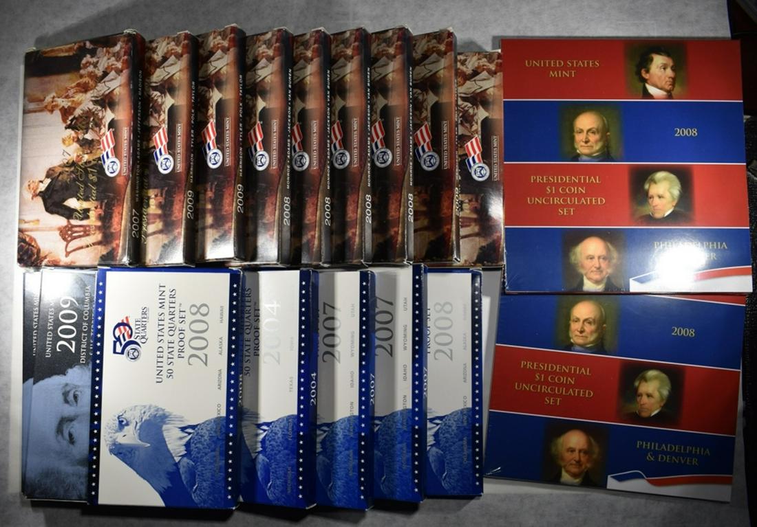 18 MIXED U.S. MINT PROOF SETS: (1 of 1)