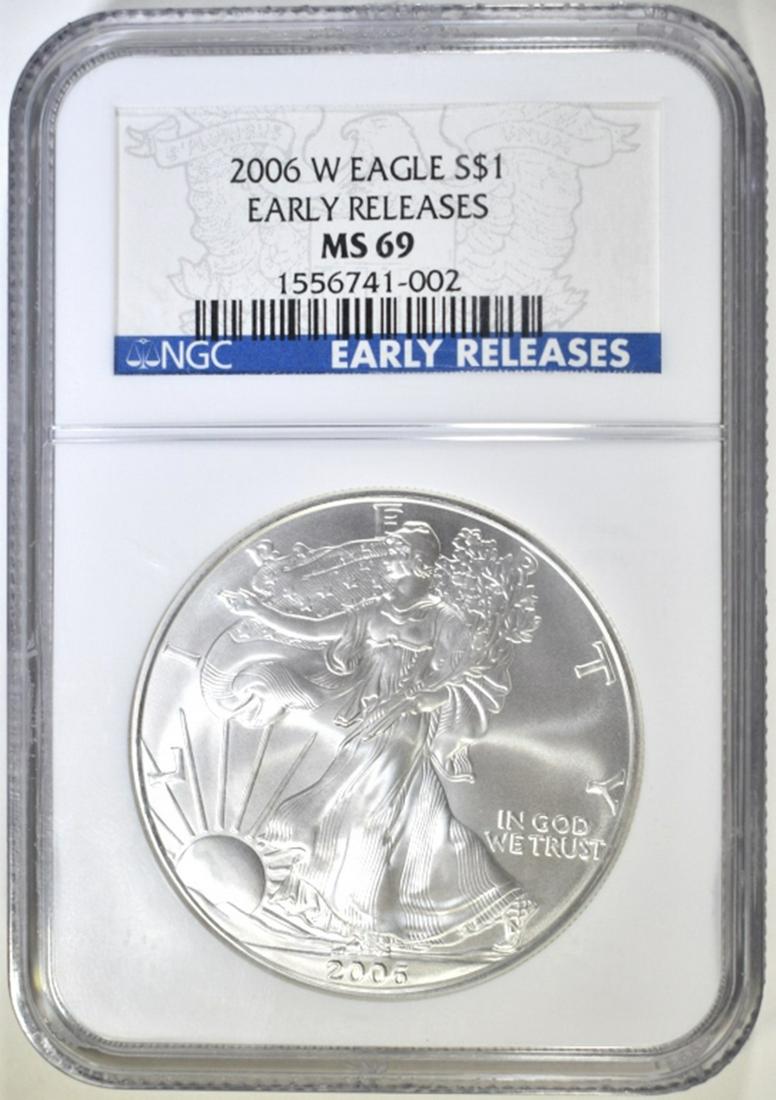 2006-W AMERICAN SILVER EAGLE E.R. NGC MS-69 (1 of 4)