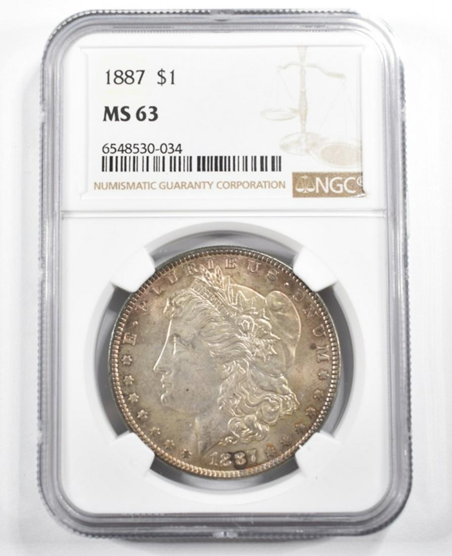 1887 MORGAN DOLLAR  NGC MS-63 (1 of 4)