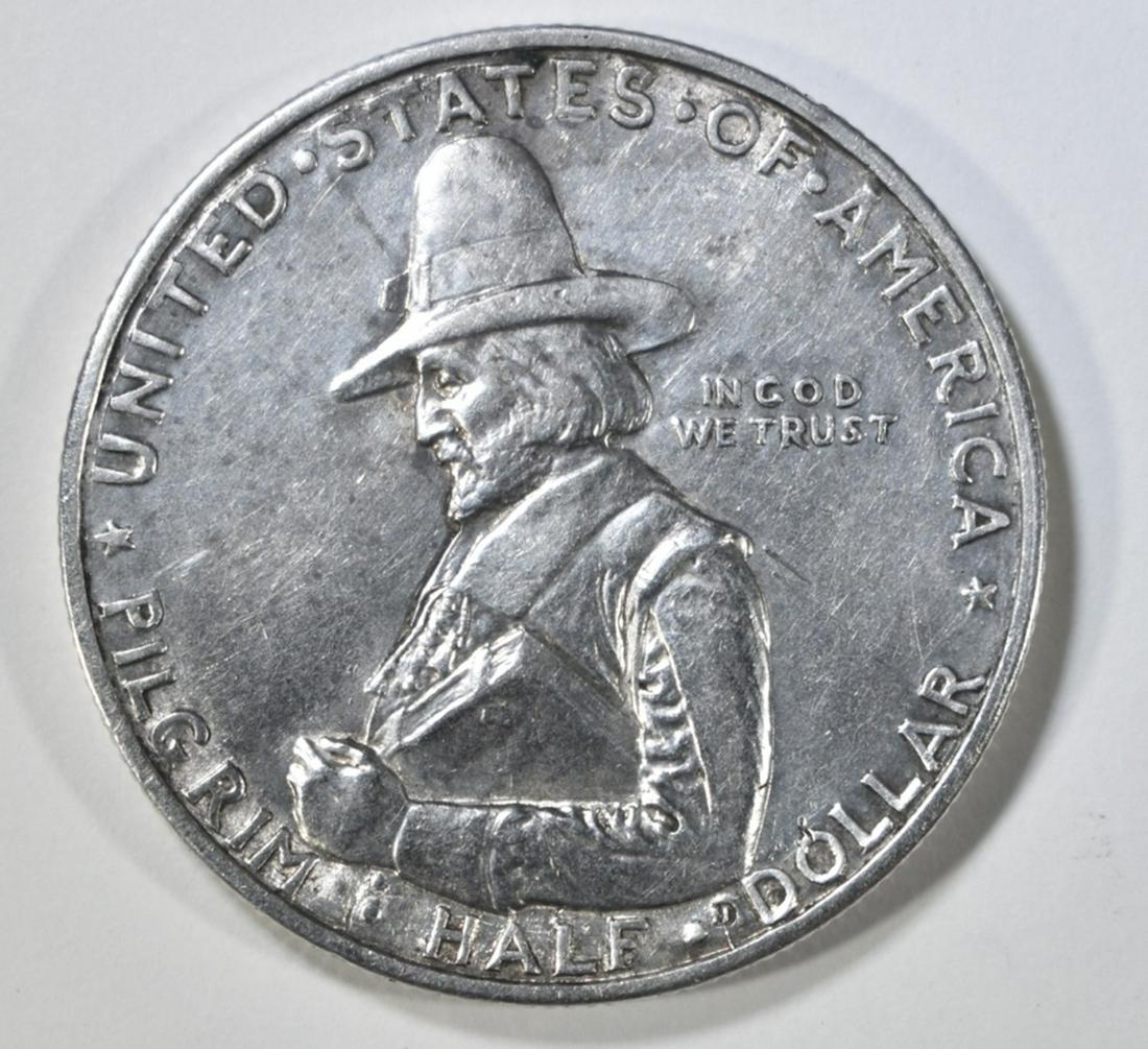 1920 PILGRIM COMMEM HALF DOLLAR AU (1 of 2)